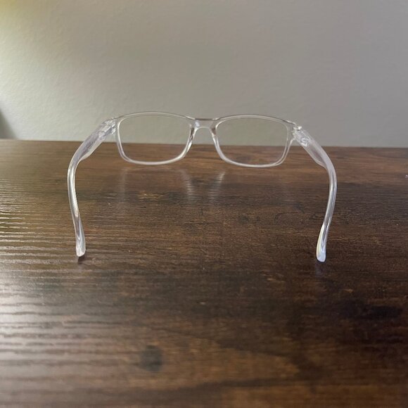 Men's Clear Rectangular Eyeglass Frames Only Transparent Modern Fashion Glasses - Picture 3 of 7